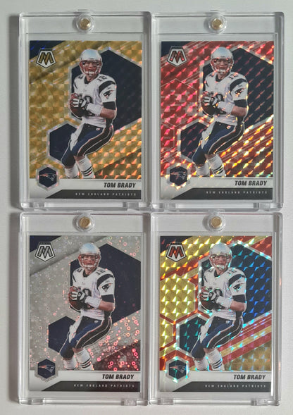 NFL Football Tom Brady New England Patriots Lot (11 Cards) - 2021 Panini Mosaic Football Prizm #137