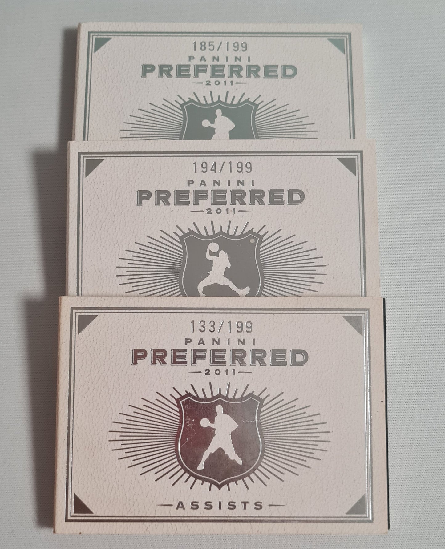 NBA Basketball Booklet Lot of 3 - 2011 Panini Preferred Assists (2) + Rebound (1) /Patches