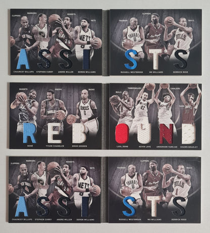 NBA Basketball Booklet Lot of 3 - 2011 Panini Preferred Assists (2) + Rebound (1) /Patches