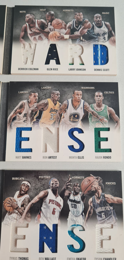 NBA Basketball Booklet Lot of 3 - 2011 Panini Preferred Forward (1) + Defense (2) /Patches