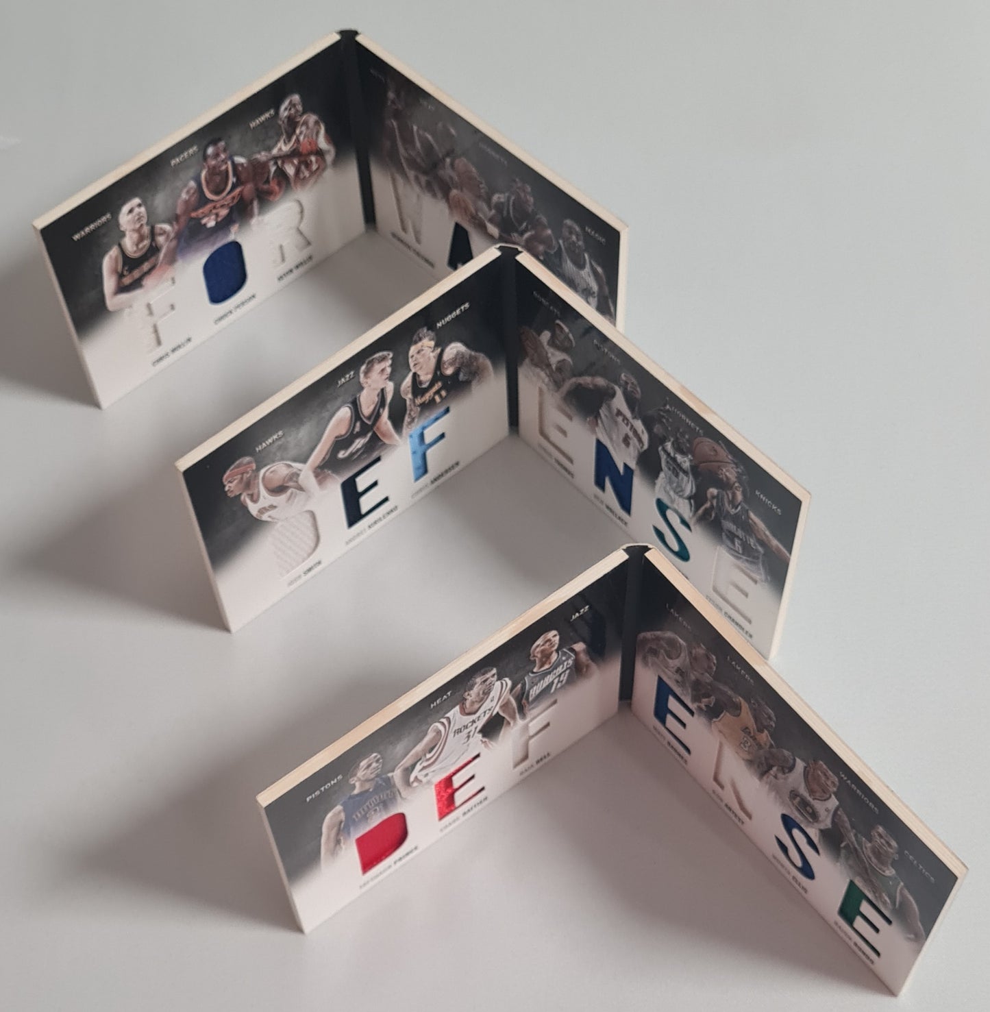 NBA Basketball Booklet Lot of 3 - 2011 Panini Preferred Forward (1) + Defense (2) /Patches