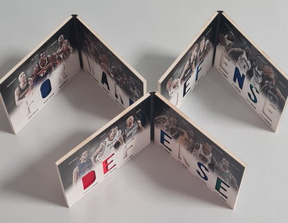 NBA Basketball Booklet Lot of 3 - 2011 Panini Preferred Forward (1) + Defense (2) /Patches