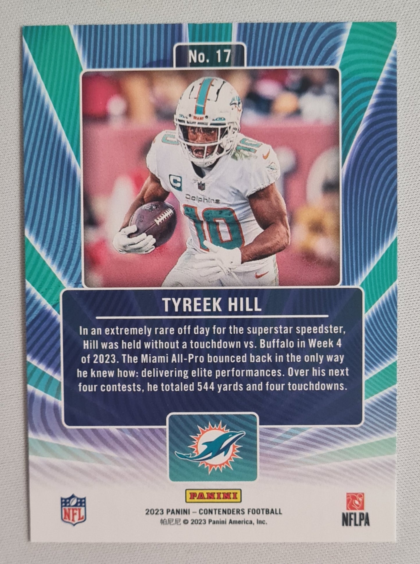 Tyreek Hill - 2023 Panini Contenders Football "Winning Ticket" NFL Dolphins #17
