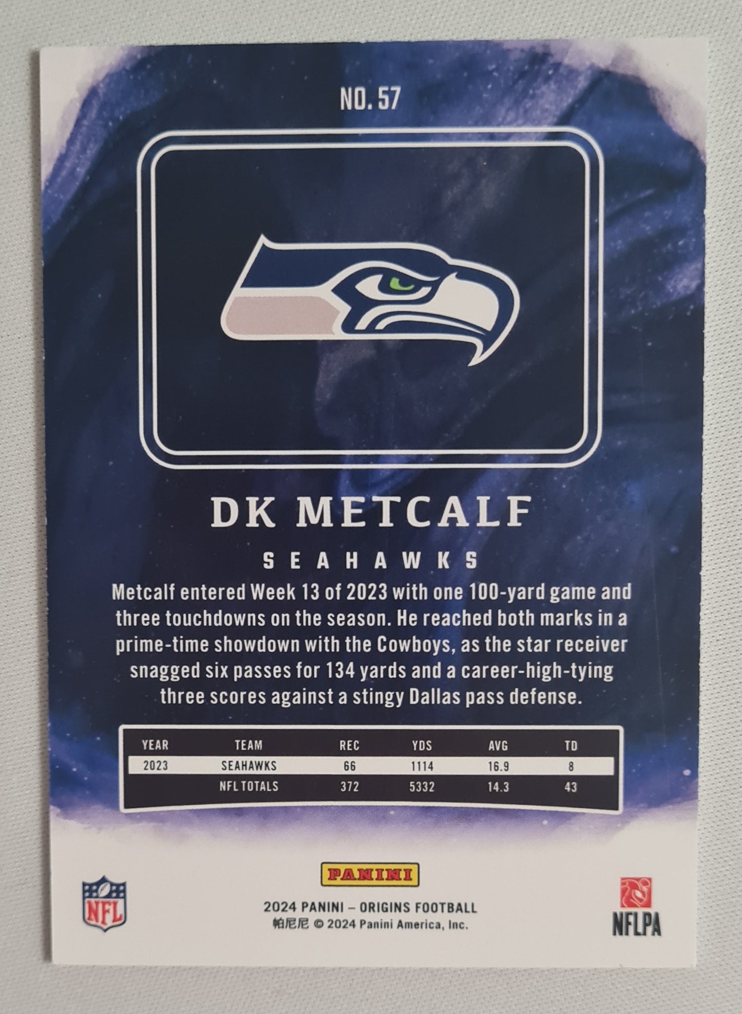 DK Metcalf - 2024 Panini Origins Football NFL Seahawks #57 /99