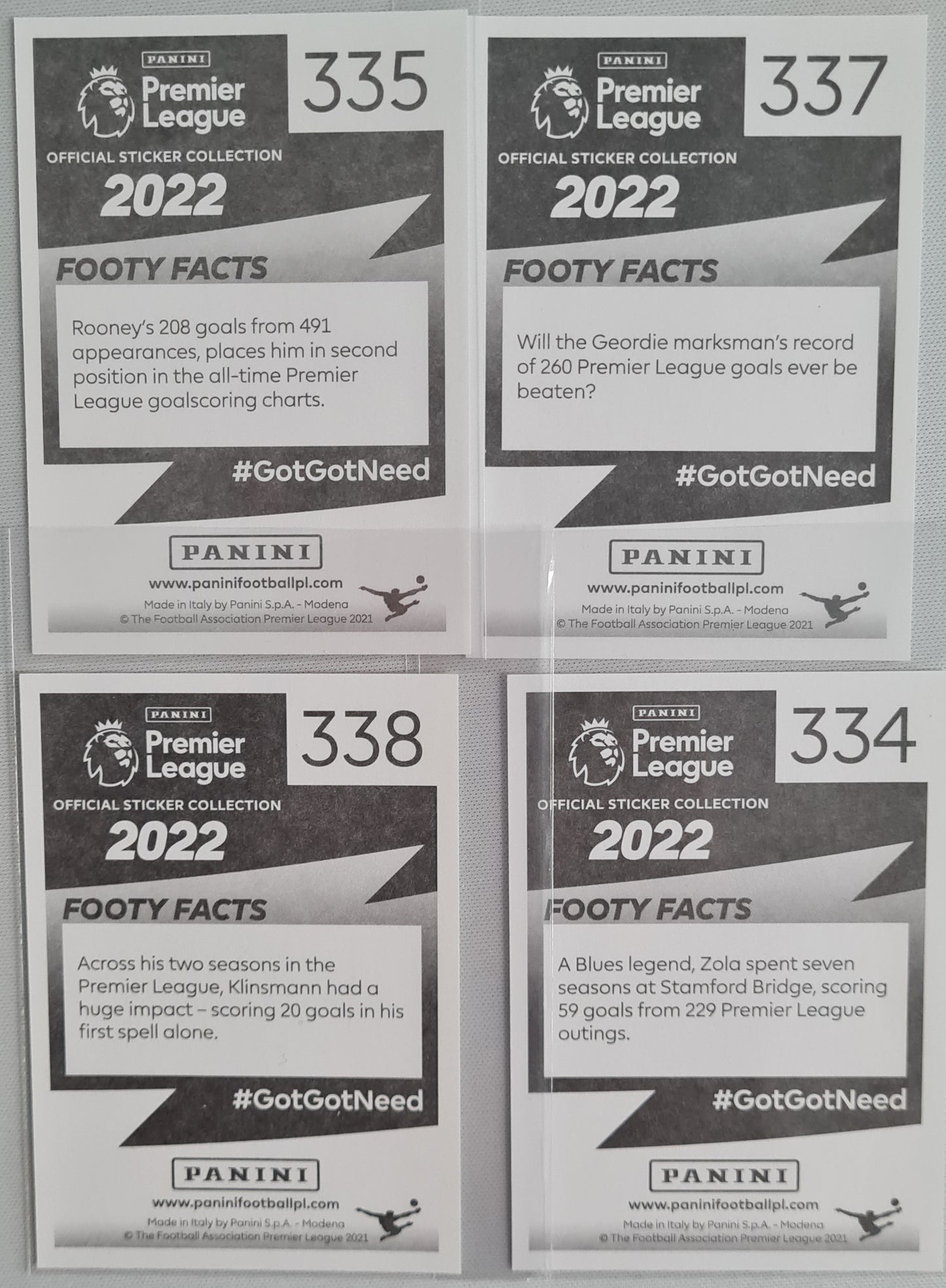 Soccer Panini (Lot 6 Stickers) Premier league Sticker Collection (Mini) - 2022/23 Premier League Legend