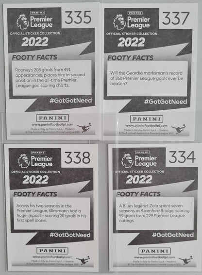 Soccer Panini (Lot 6 Stickers) Premier league Sticker Collection (Mini) - 2022/23 Premier League Legend