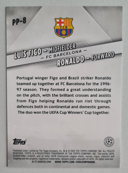 Luis Figo & Ronaldo - 2023 Topps Premium Partnerships FC Barcelona (CL) PP-8