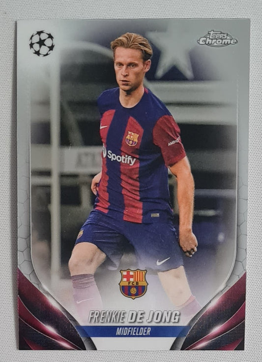 Frenkie de Jong - 2024 Topps Chrome Soccer FC Barcelona (CL) #166