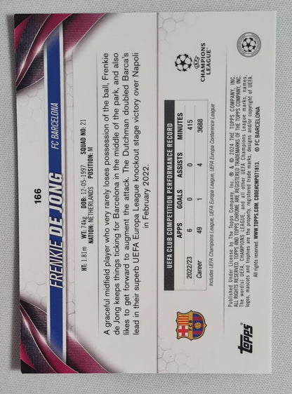 Frenkie de Jong - 2024 Topps Chrome Soccer FC Barcelona (CL) #166