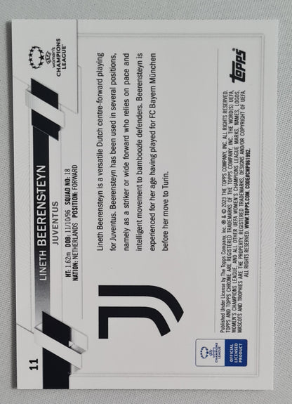 Lineth Beerensteyn - 2023 Topps Chrome Women Soccer Juventus (CL) #11