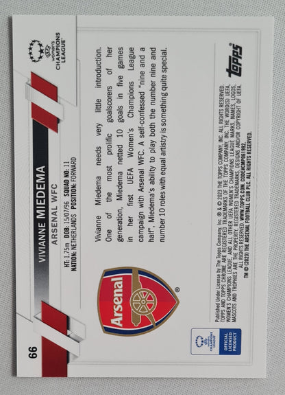Vivianne Miedema - 2023 Topps Chrome Arsenal WFC (CL) #66