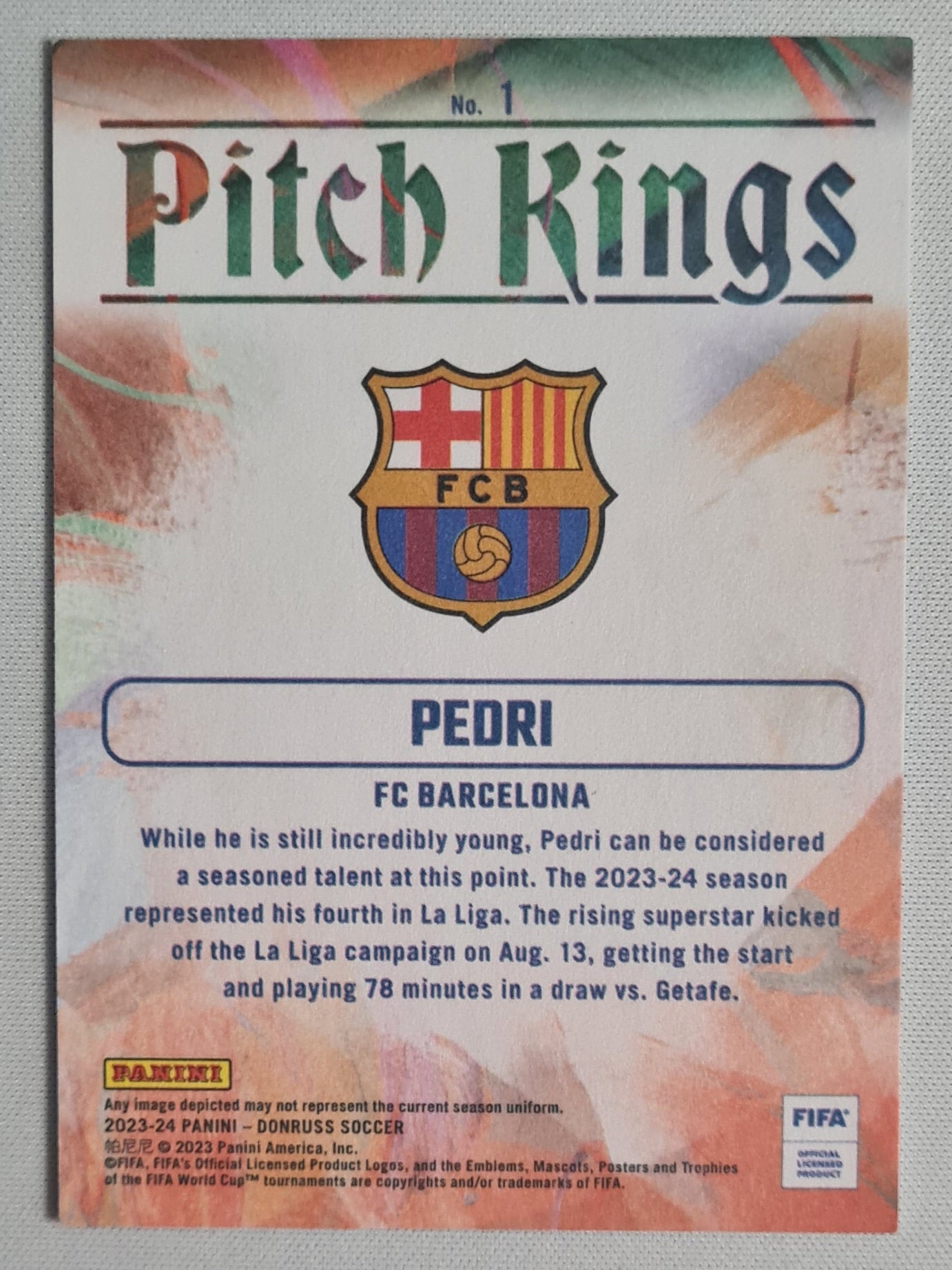 Pedri - 2023/24 Panini Donruss Soccer Rookie Kings - FC Barcelona #1