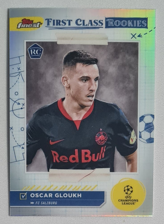 Oscar Gloukh - 2024 Topps Finest - First Class Rookies FC Salzburg (RC) #FR-3 Refractor