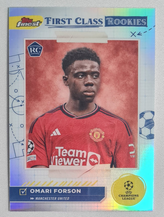 Omari Forson - 2024 Topps Finest - First Class Rookies Manchester United (RC) #FR-10 Refractor