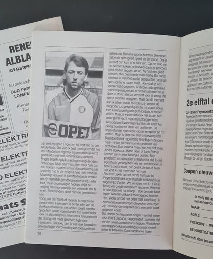 Feyenoord Official Programme - 1988 Hand in Hand - Match Day January & February (2x Programmes)