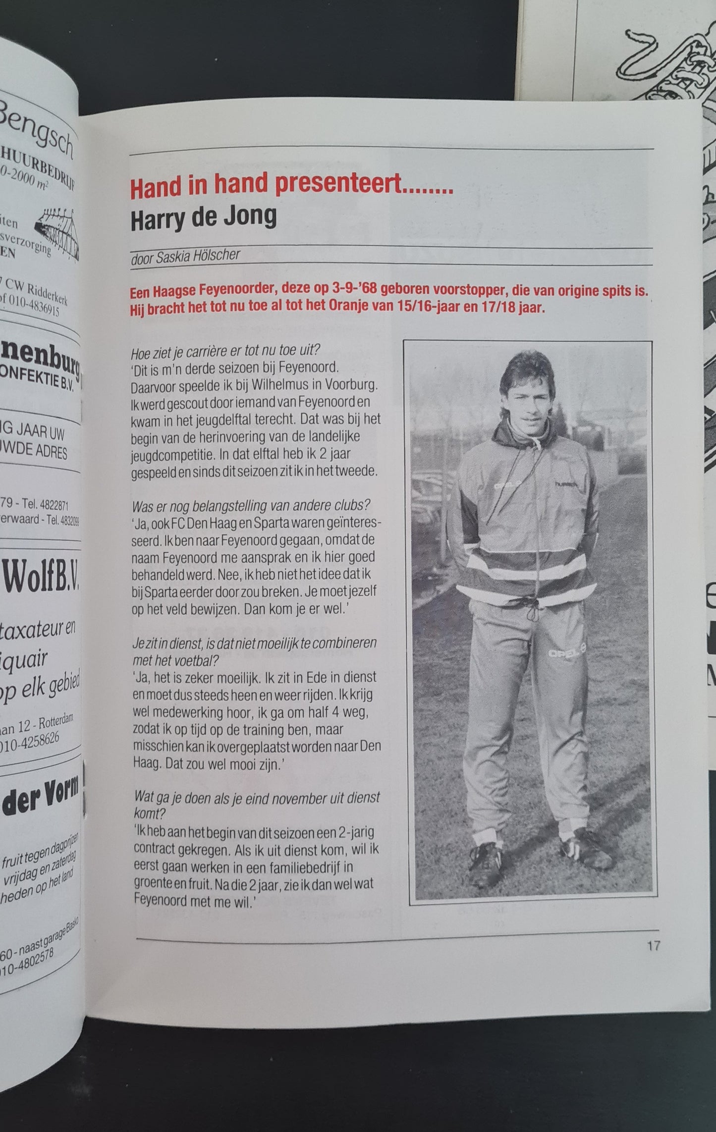 Feyenoord Official Programme - 1988 Hand in Hand - Match Day January & February (2x Programmes)