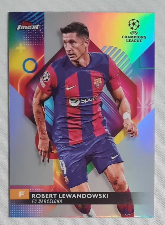 Robert Lewandowski - 2024 Topps Finest FC Barcelona (CL) #109 Refractor