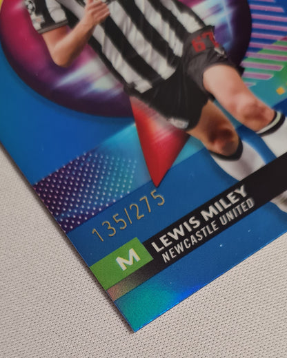 Lewis Miley - 2024 Topps Finest (RC) New Castle United (CL) #28 Sky Blue /275