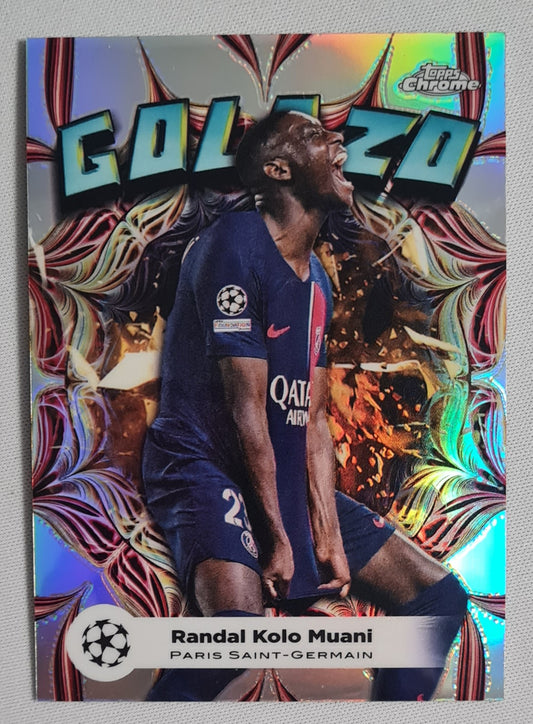Randal Kolo Muani - 2024 Topps Chrome GOLAZO - PSG (CL) #GL-14 Refractor
