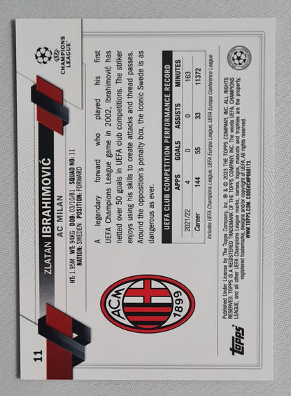 Zlatan Ibrahimovic - 2023 Topps Chrome AC Milan (CL) #11