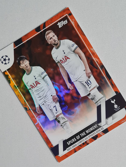 Spurs of the Moment - 2023 Topps Tottenham Hotspur (CL) Featuring Son & Kane #46 Inferno Foil