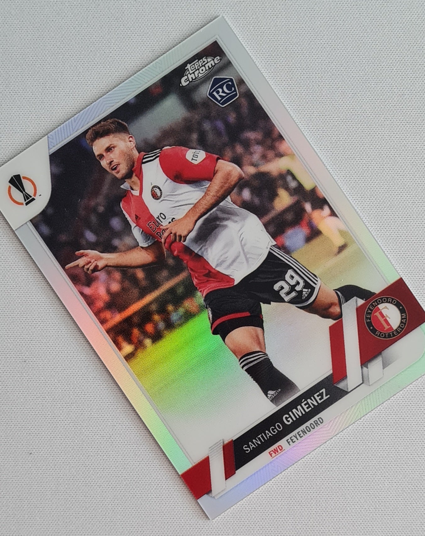 Santiago Gimenez - 2023 Topps Chrome (RC) Feyenoord (EL) #153 Refractor