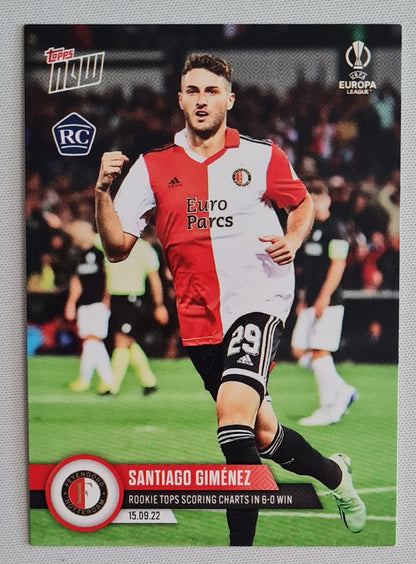 Santiago Gimenez - 2022 Topps Now (RC) Feyenoord (EL) #0011