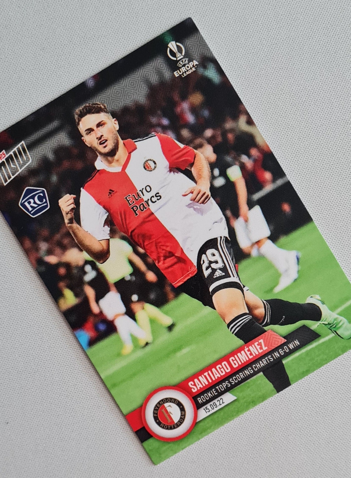 Santiago Gimenez - 2022 Topps Now (RC) Feyenoord (EL) #0011