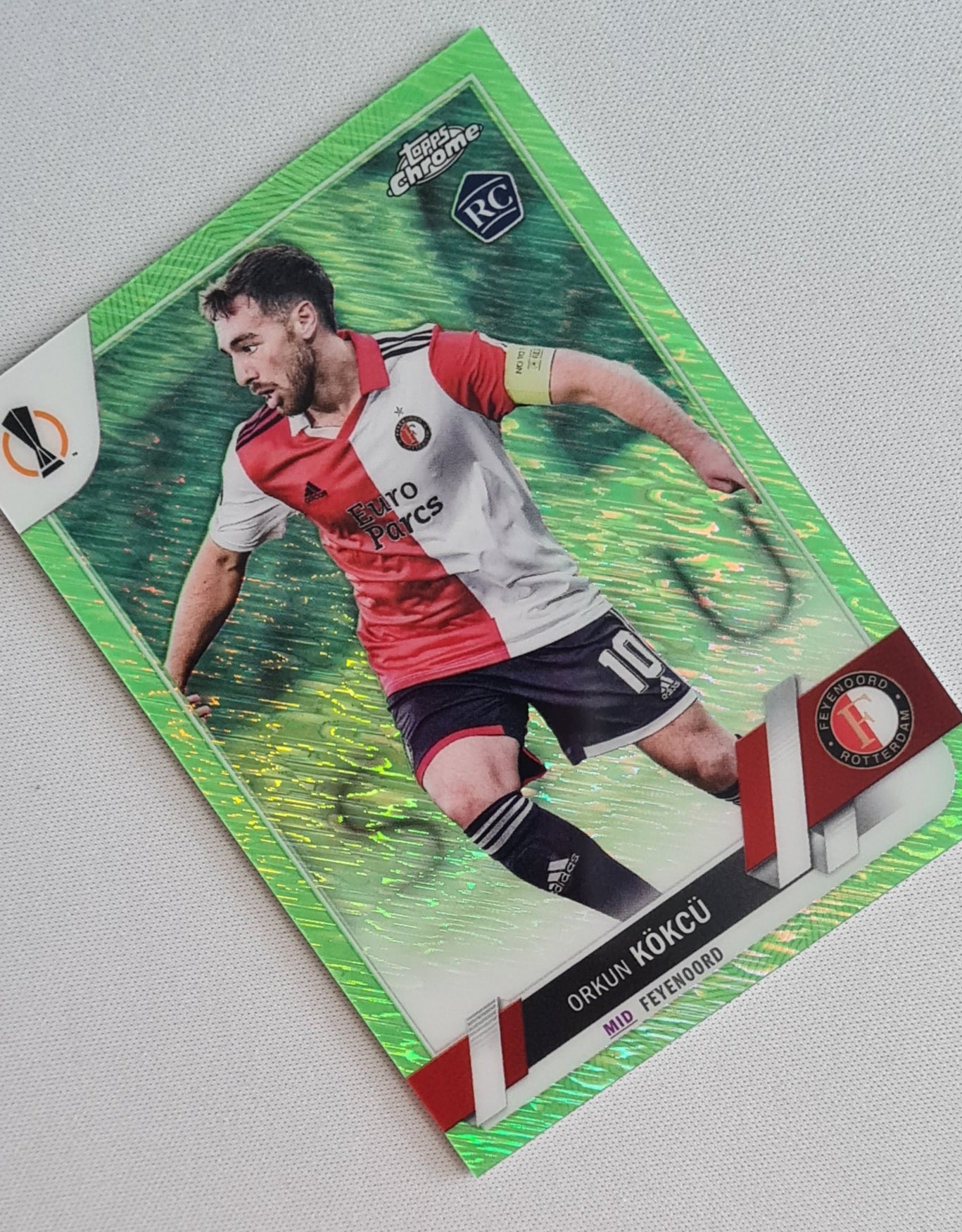 Orkun Kokcu - 2023 Topps (RC) Feyenoord (EL) #151 Green shimmer /399