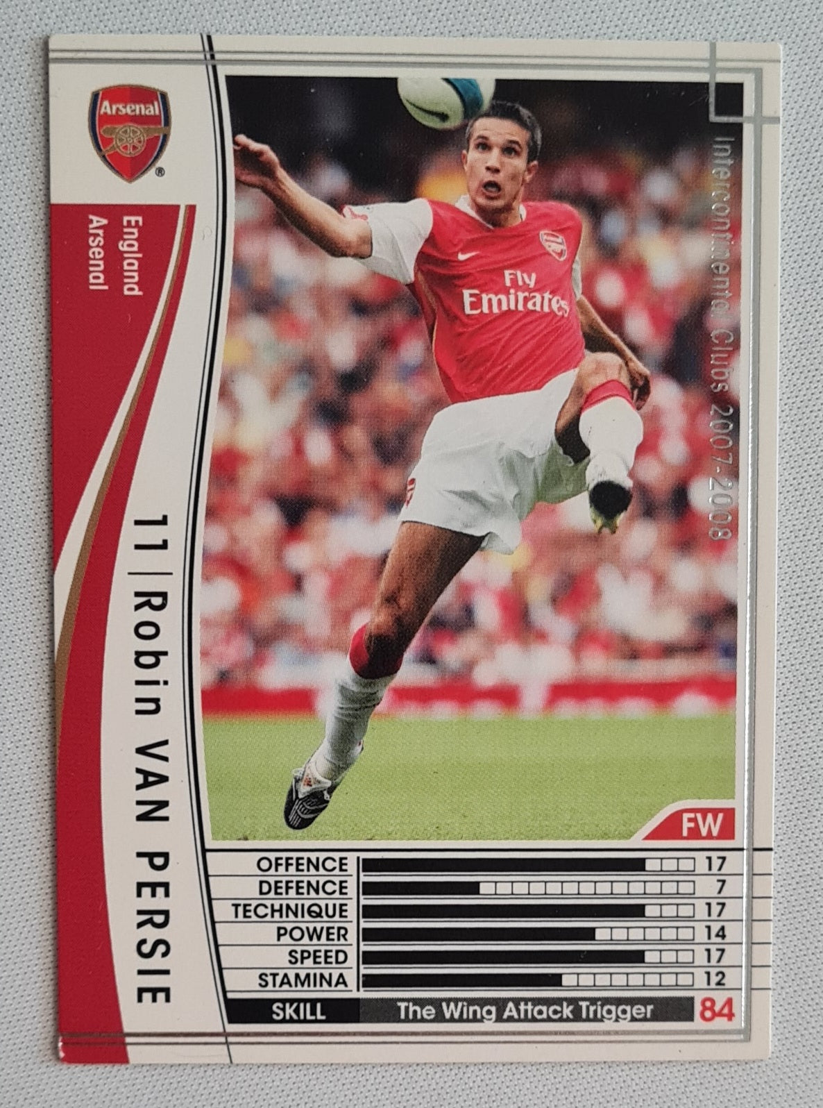 Robin van Persie - 2008 Panini Arsenal FC (FW) Oriental Card 095/336