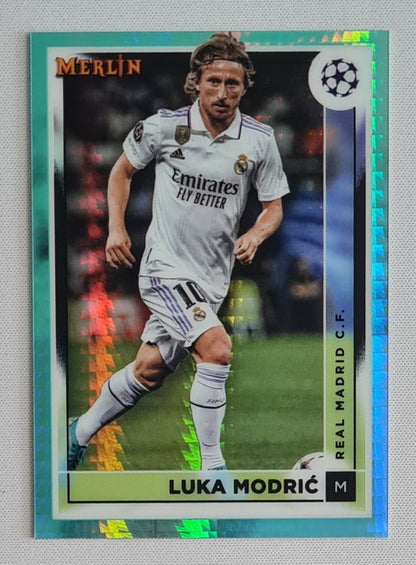 Luka Modric - 2023 Topps Merlin (CL) Real Madrid Aqua Prism Refractor #119