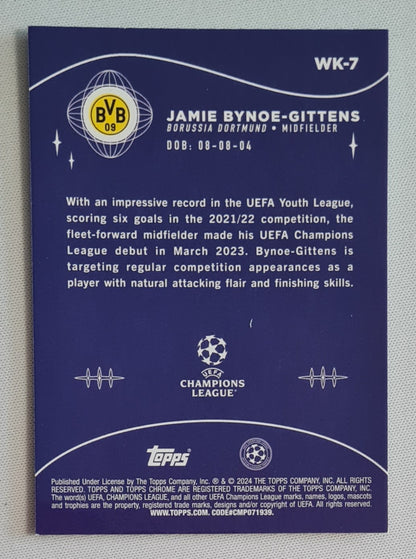 Jamie Bynoe-Gittens - 2024 Topps Chrome WonderKids (CL) BvB 09 #WK-7