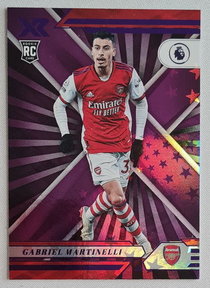 Gabriel Martinelli - 2021/22 panini Chronicles XR Premier League Soccer #104 Purple Astro Rookie Card