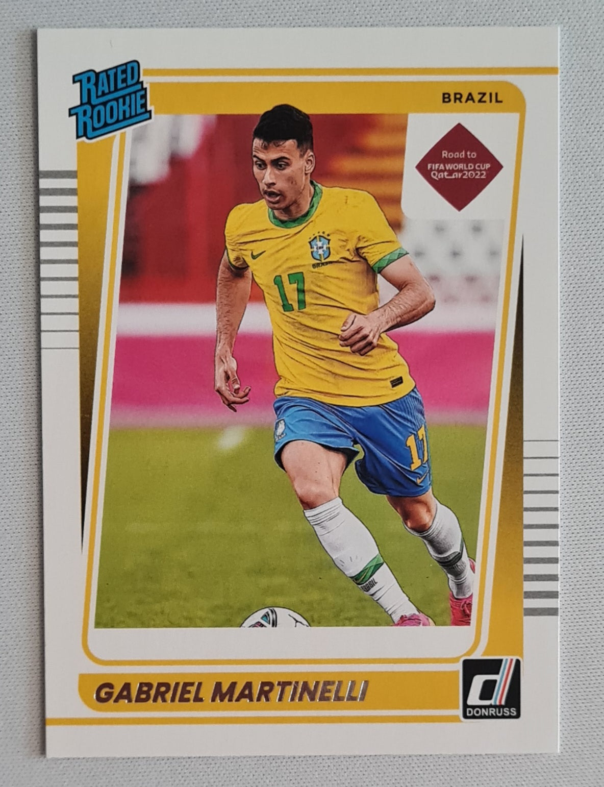 Gabriel Martinelli - 2021/22 Panini Donruss Soccer - Rated Rookie - National Team Brasil #182