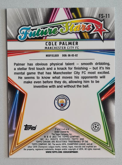 Cole Palmer - 2022 Topps Chrome Future Stars (RC) Manchester City (CL) #FS-11