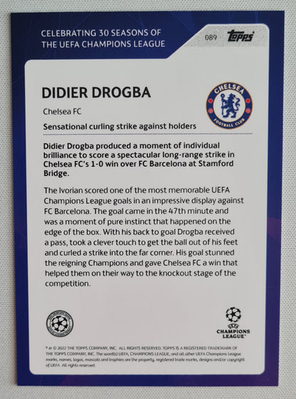 Didier Drogba - 2022/23 Topps Champions League 30 Seasons Celebration #89 Chelsea FC