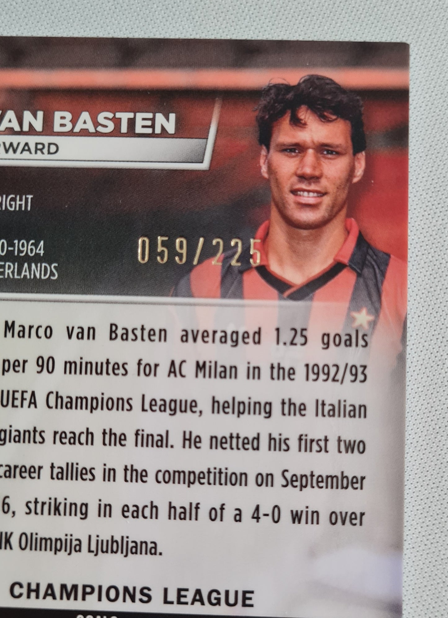 Marco van Basten - 2023 Topps Stadium Chrome AC Milan #64 /225