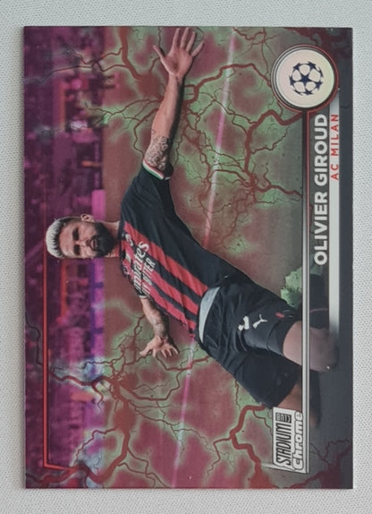 Olivier Giroud - 2023 Topps Stadium Chrome AC Milan #70 Red Electric