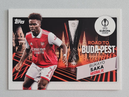 Bukayo Saka - 2023 Topps (EL) Road to Budapest - Arsenal FC #RF-2
