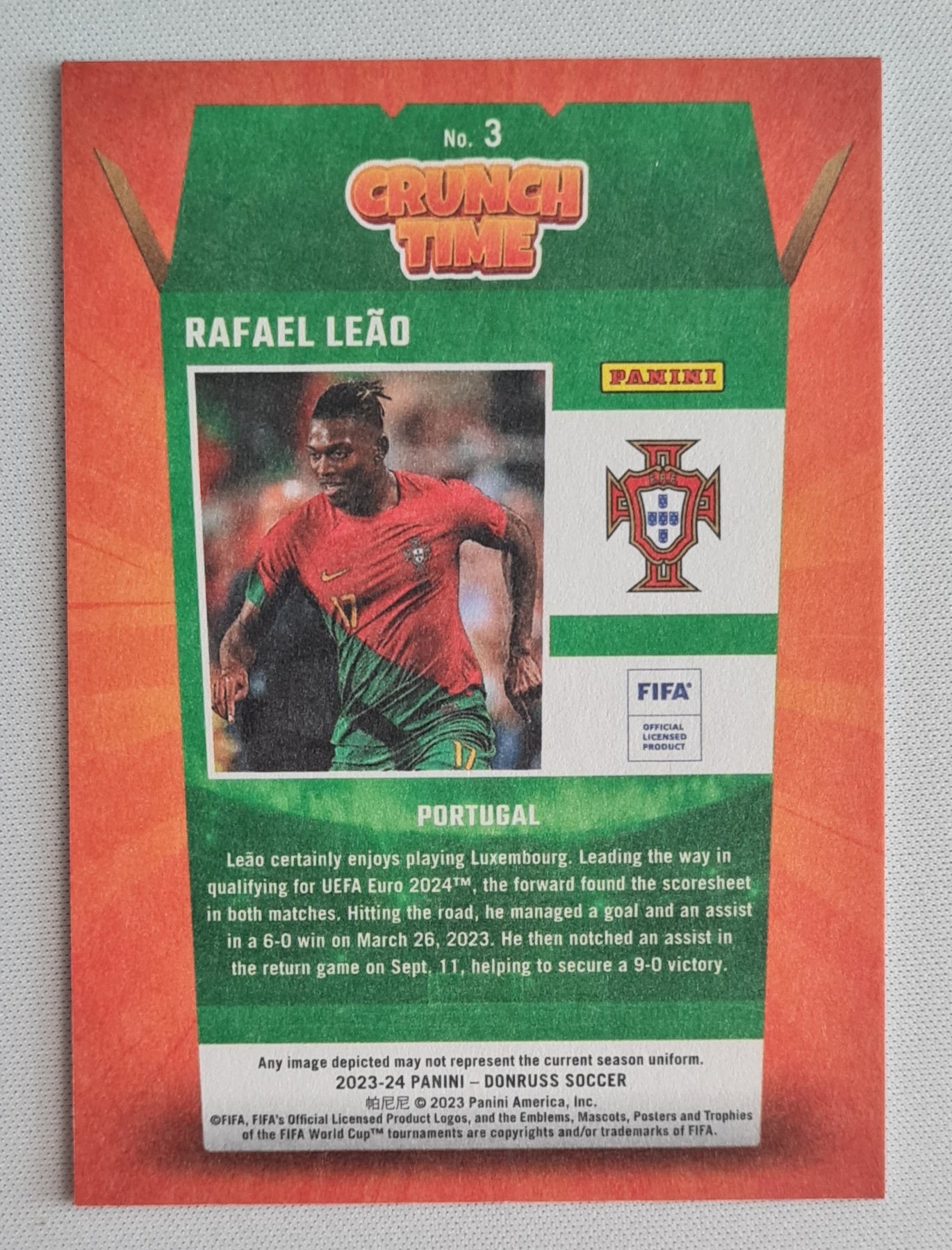Rafael Leao - 2023/24 Panini Donruss Soccer Crunch Time #3