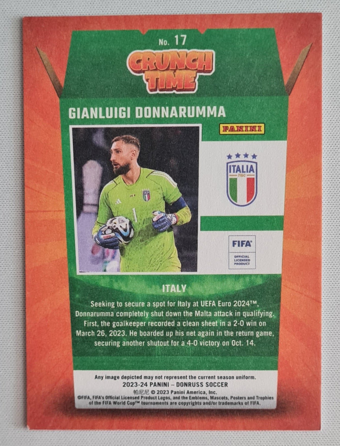 Gianluigi Donnarumma - 2023/24 Panini Donruss Soccer Crunch Time #17