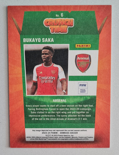 Bukayo Saka - 2023/24 Panini Donruss Soccer Red Crunch Time #6