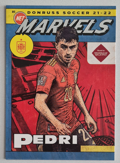 Pedri - 2021/22 Panini Donruss Road to Qatar Net Marvels #15 Spain