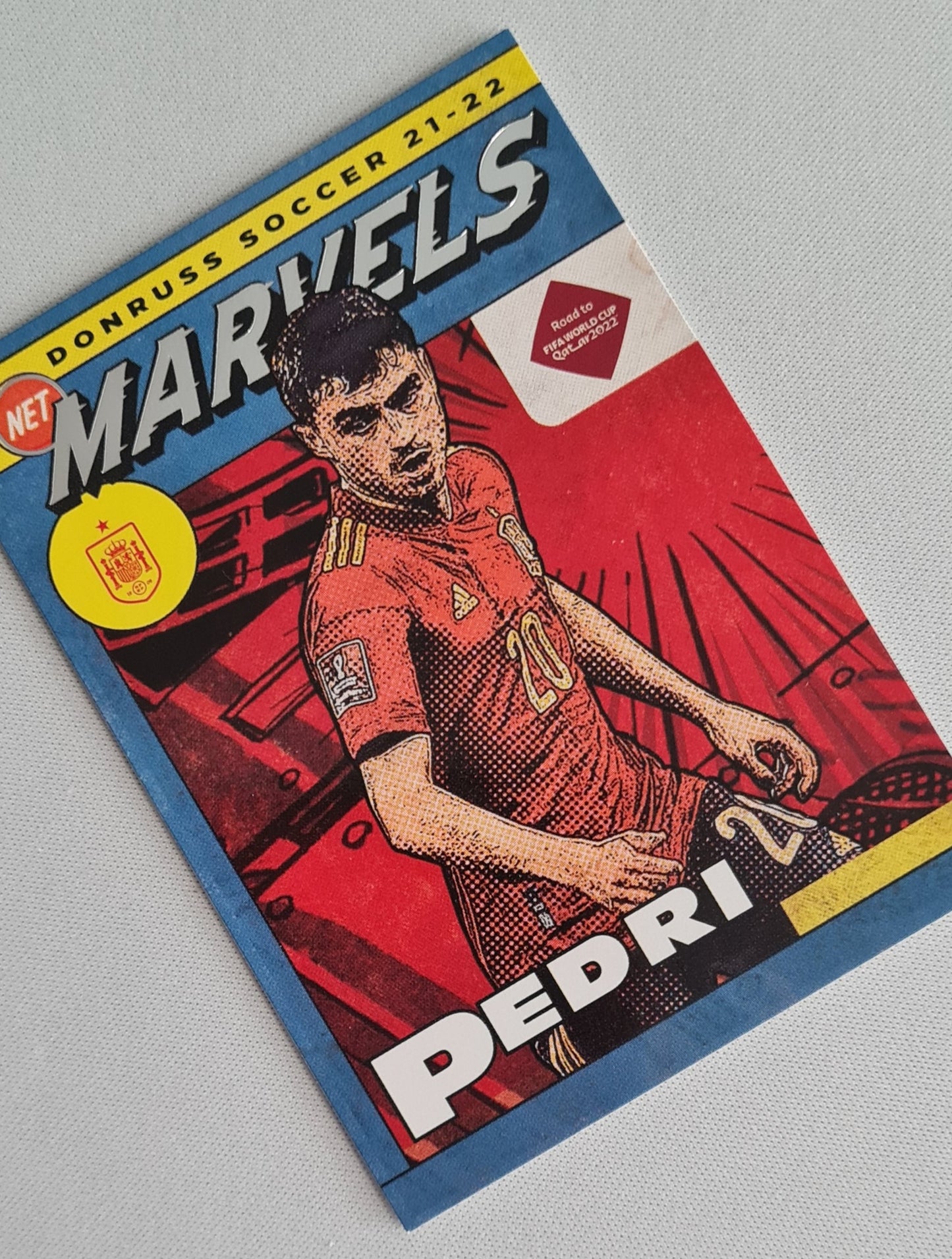 Pedri - 2021/22 Panini Donruss Road to Qatar Net Marvels #15 Spain