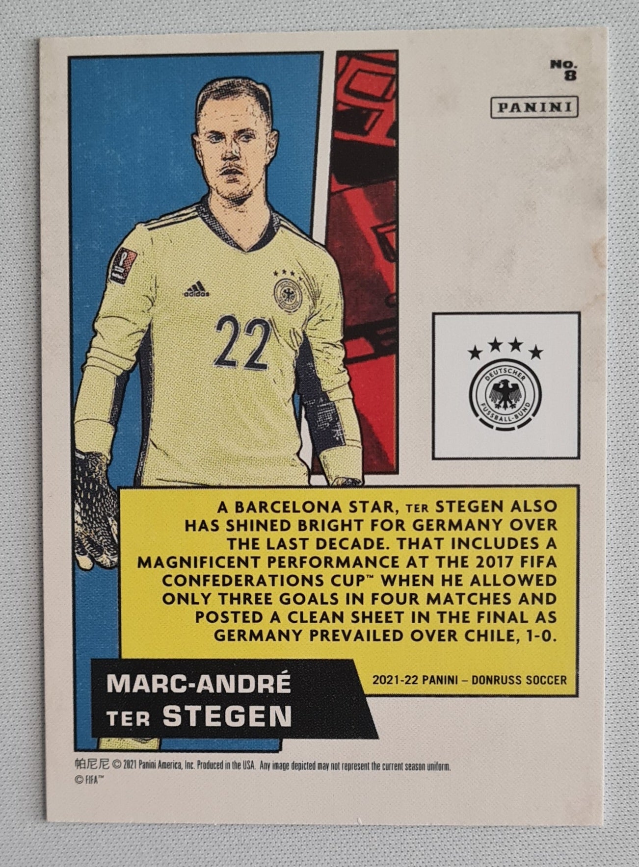 Marc Andre Ter Stegen - 2021/22 Panini Donruss Road to Qatar Net Marvels #8 Germany
