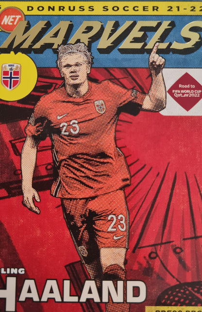 Erling Haaland - 2021/22 Panini Donruss Road to Qatar Net Marvels Press Proof #5 Norway