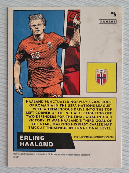 Erling Haaland - 2021/22 Panini Donruss Road to Qatar Net Marvels Press Proof #5 Norway