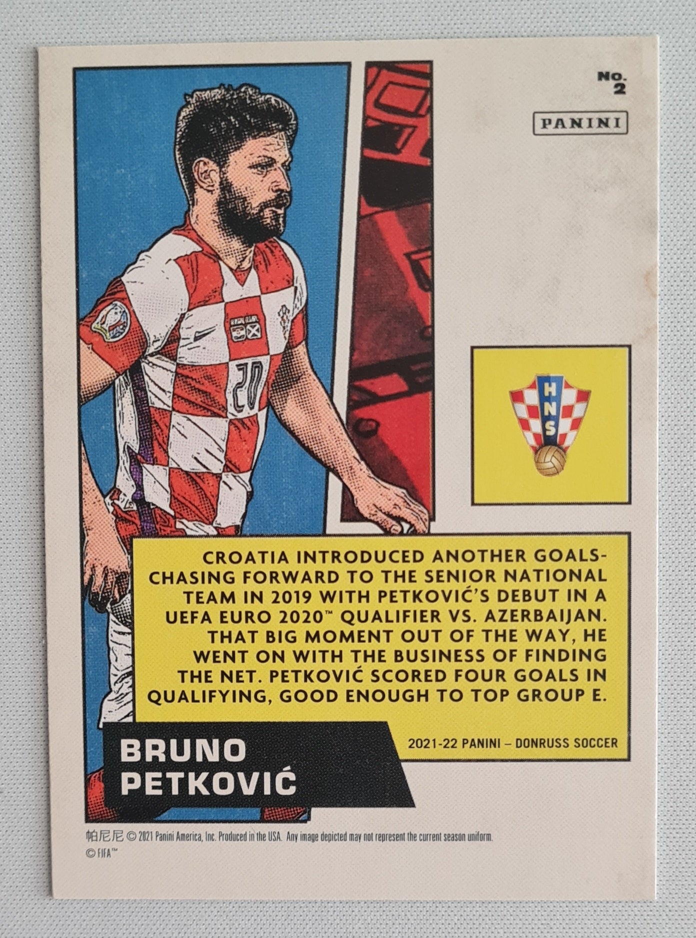 Bruno Petkovic - 2021/22 Panini Donruss Road to Qatar Net Marvels #2 Croatia