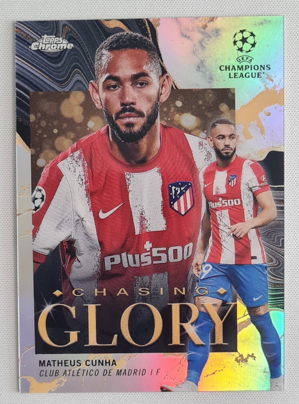 Matheus Cunha - 2021/22 Topps Chrome UEFA CL Chasing Glory #CG-3 Atletico Madrid