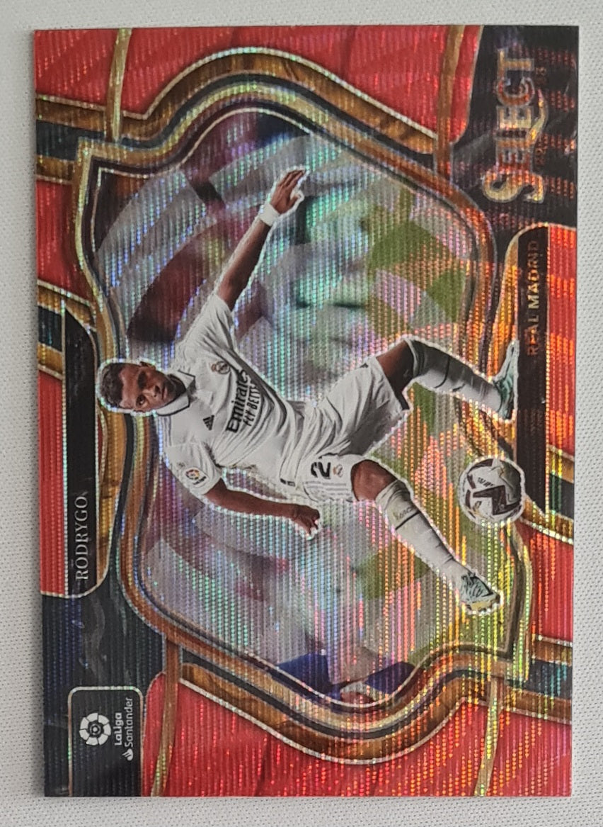 Rodrygo - 2022/23 Panini Select La Liga Soccer Field Level Red Wave Prizm #231 Real Madrid